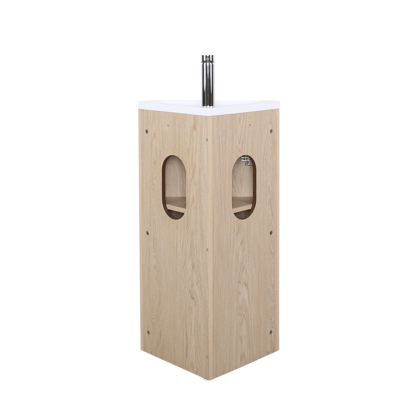 Meuble lave-mains d'angle SORRENTO avec vasque en résine - 6