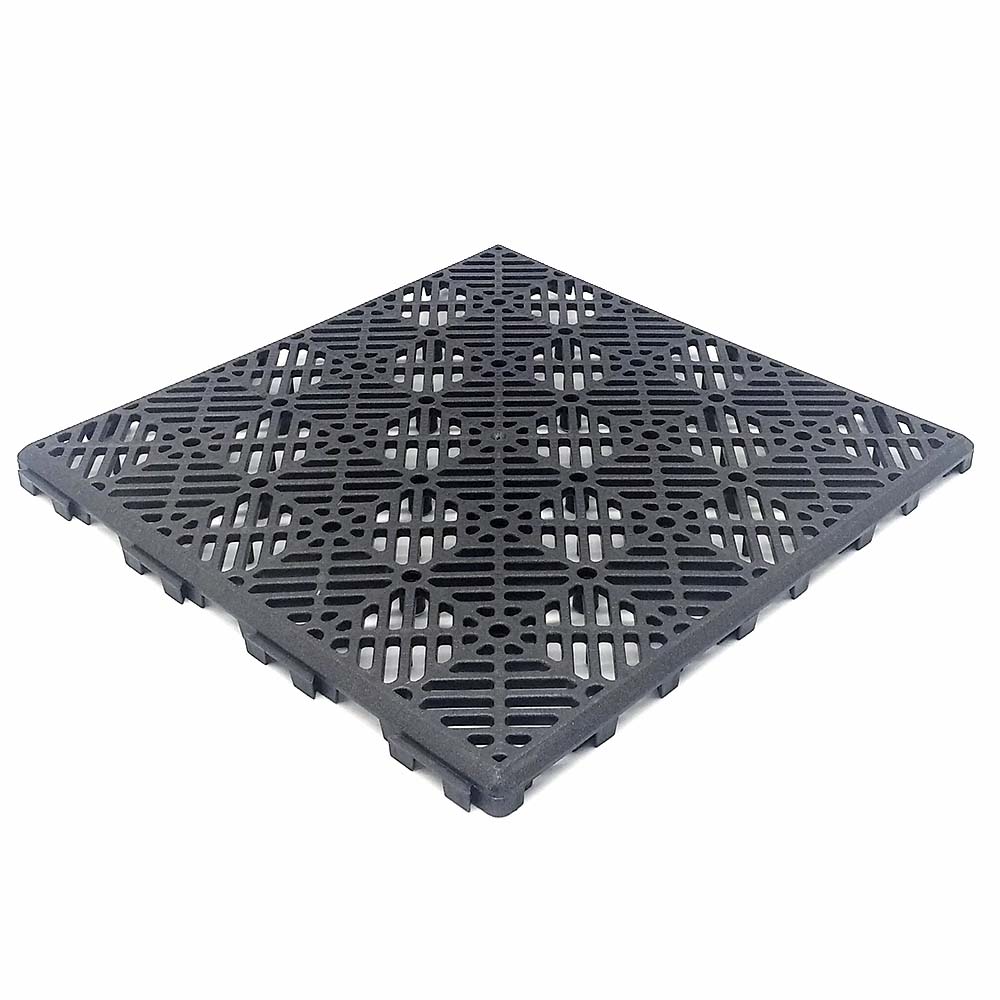 Pack ahorro 200 losetas autoventiladas 30x30x1,5cm (≈18m² - forja/antracita) - suelos de piscinas, terrazas, césped artificial, perreras, trasteros