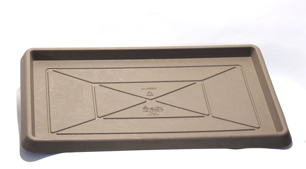 HAC24 Set Di 4 Vasi Rettangolari Per Piante Con Sottovaso - 40x40x31,5 Cm, Plastica, Antracite, Resistenti Al Gelo E UV