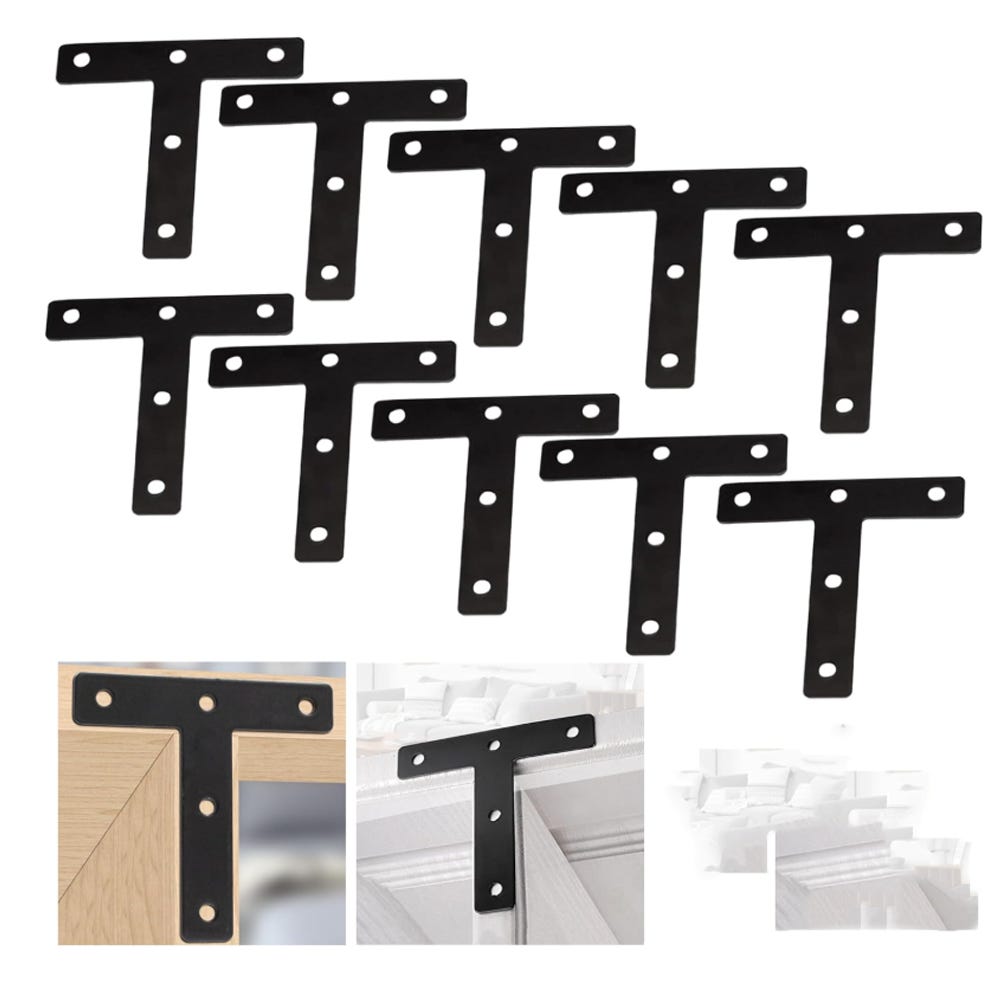 Unique Bargains Support d'Angle en L 38mmx38mmx1mm Plaque de Réparation 20 Pcs Unique Bargains Support d'Angle en L 38mmx38mmx1mm Plaque de Réparation 20 Pcs