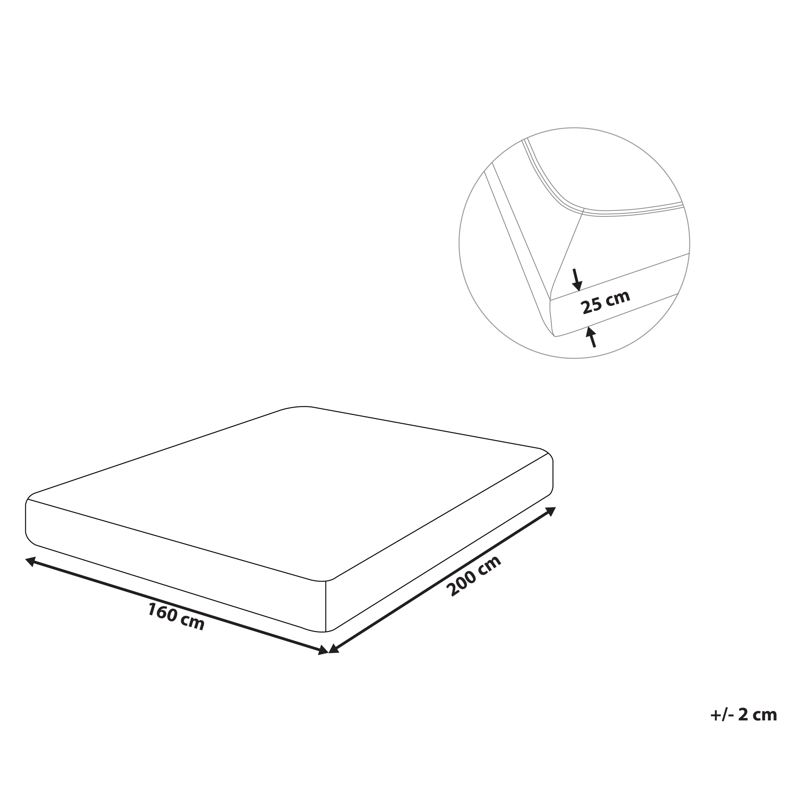 Coprimaterasso elasticizzato HOFUF Cotone 160 x 200 cm Turchese - 3
