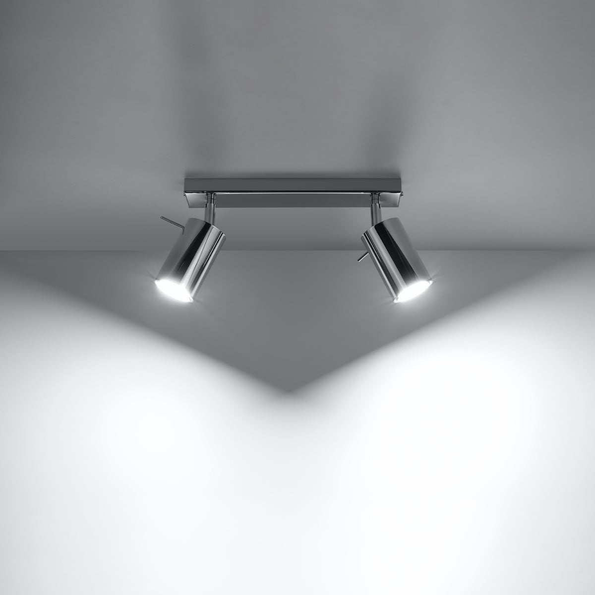 Plafon BRIIX 2 chrom LED 3000K - 30x6x16cm Sollux