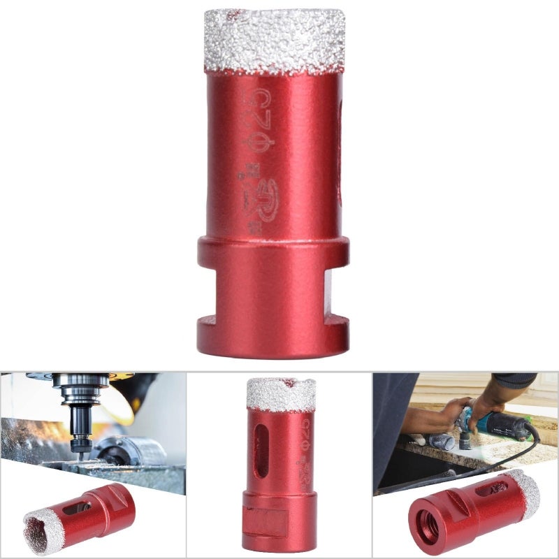 Scie cloche diamantée M14 pour meuleuse d'angle, pour marbre, carrelage et céramique, 25 mm - 7