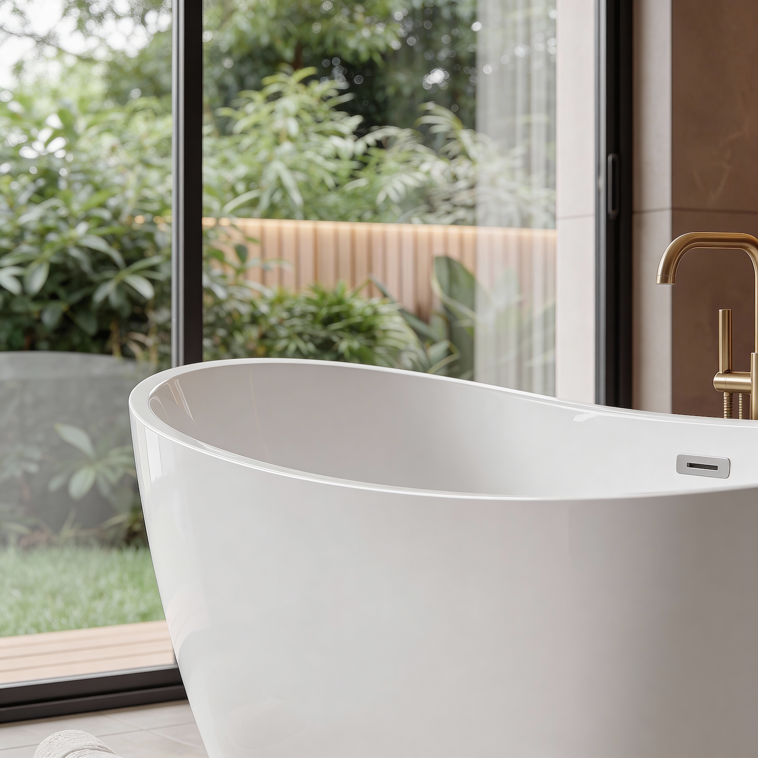 Baignoire autoportante Alegre - 170 x 78 x 58 cm - Bain blanc - 5