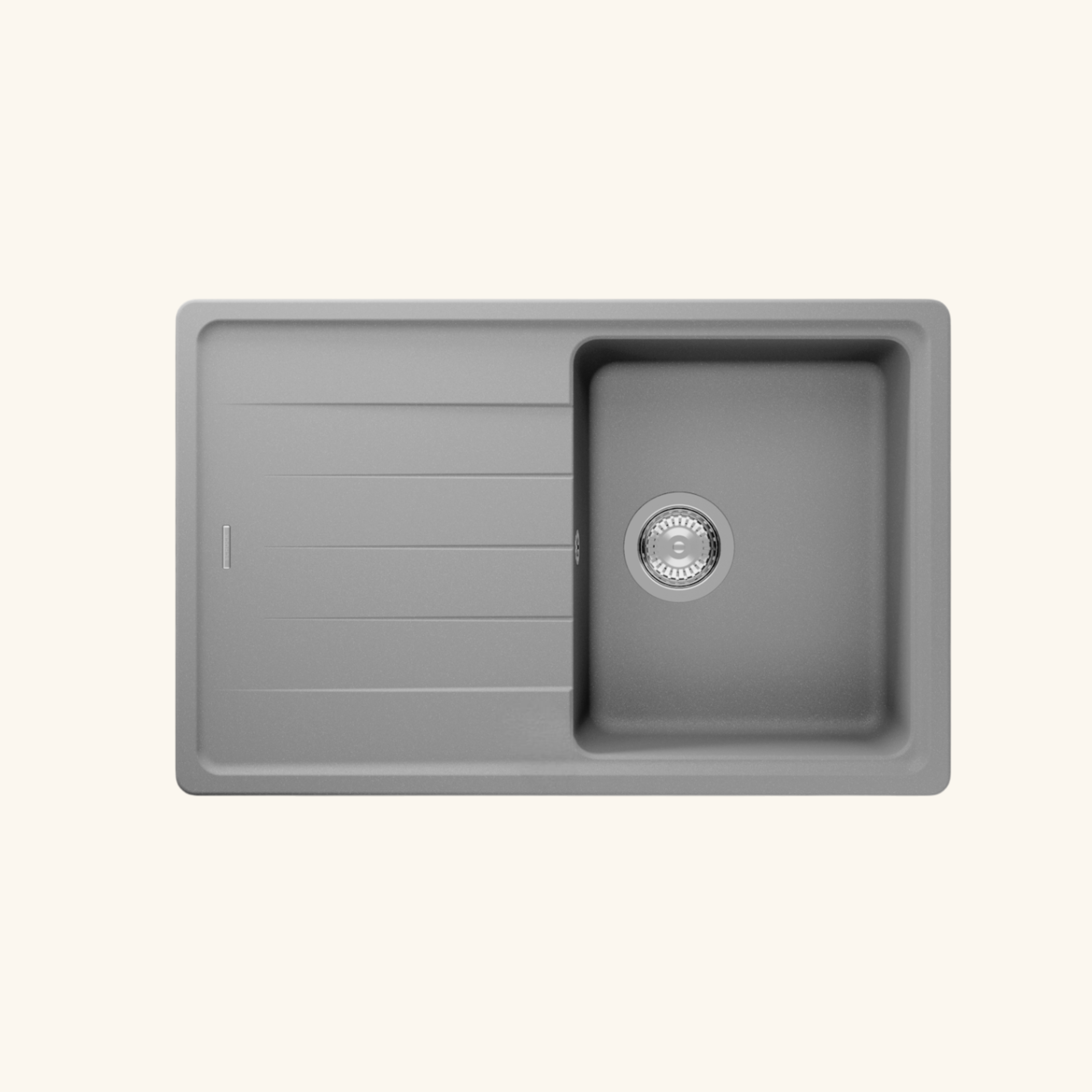 Évier granit gris Schock ELEMENT 1 bac 1 égouttoir | Leroy Merlin
