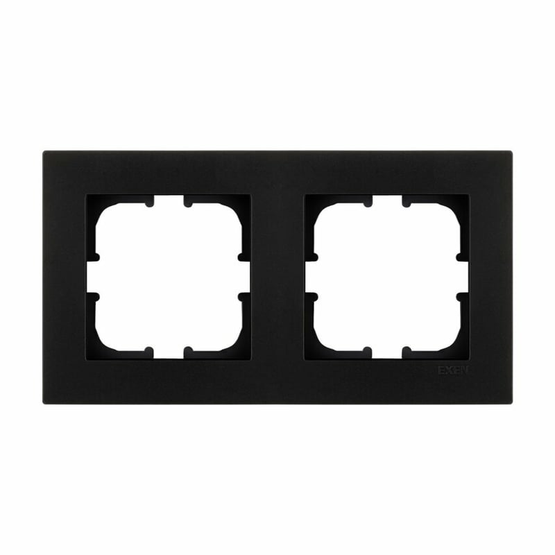 Ramka podwójna KARELL czarny metalik K102/14E EXEN