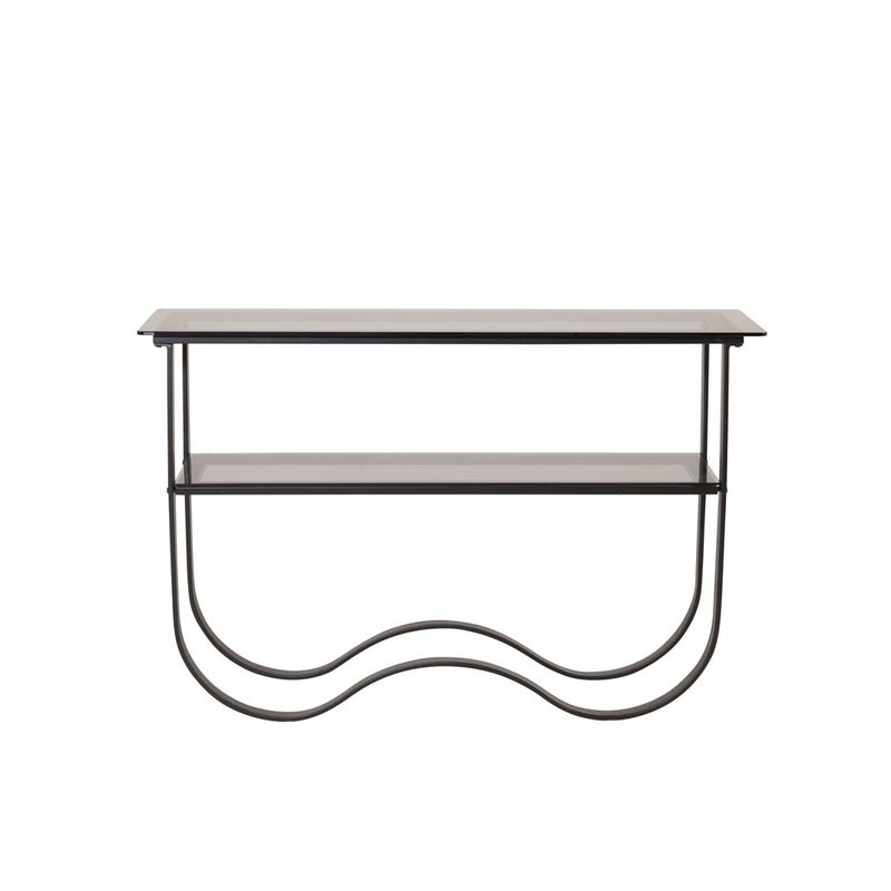 Wavy konsola z półka 34x117 cm czarny.