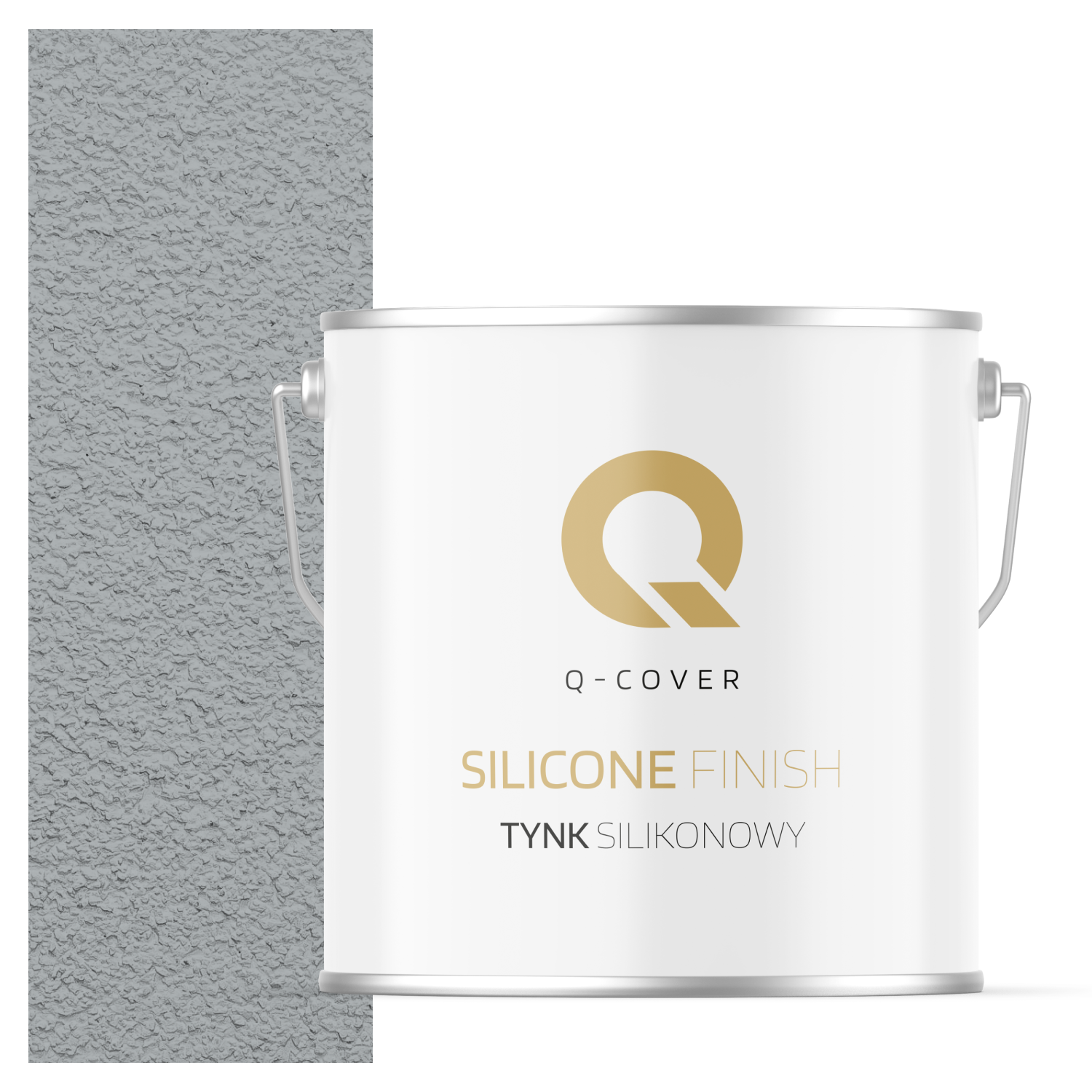 Tynk Silikonowy Elewacyjny Baranek 1.00mm Q-Cover Szaroniebieski jasny F253 7KG