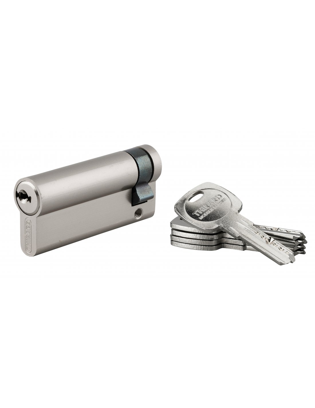 Cylindre Profilé THIRARD Trafic 6 – 30x30mm, Acier/laiton, 5 Clés, Sécurité, Neuf