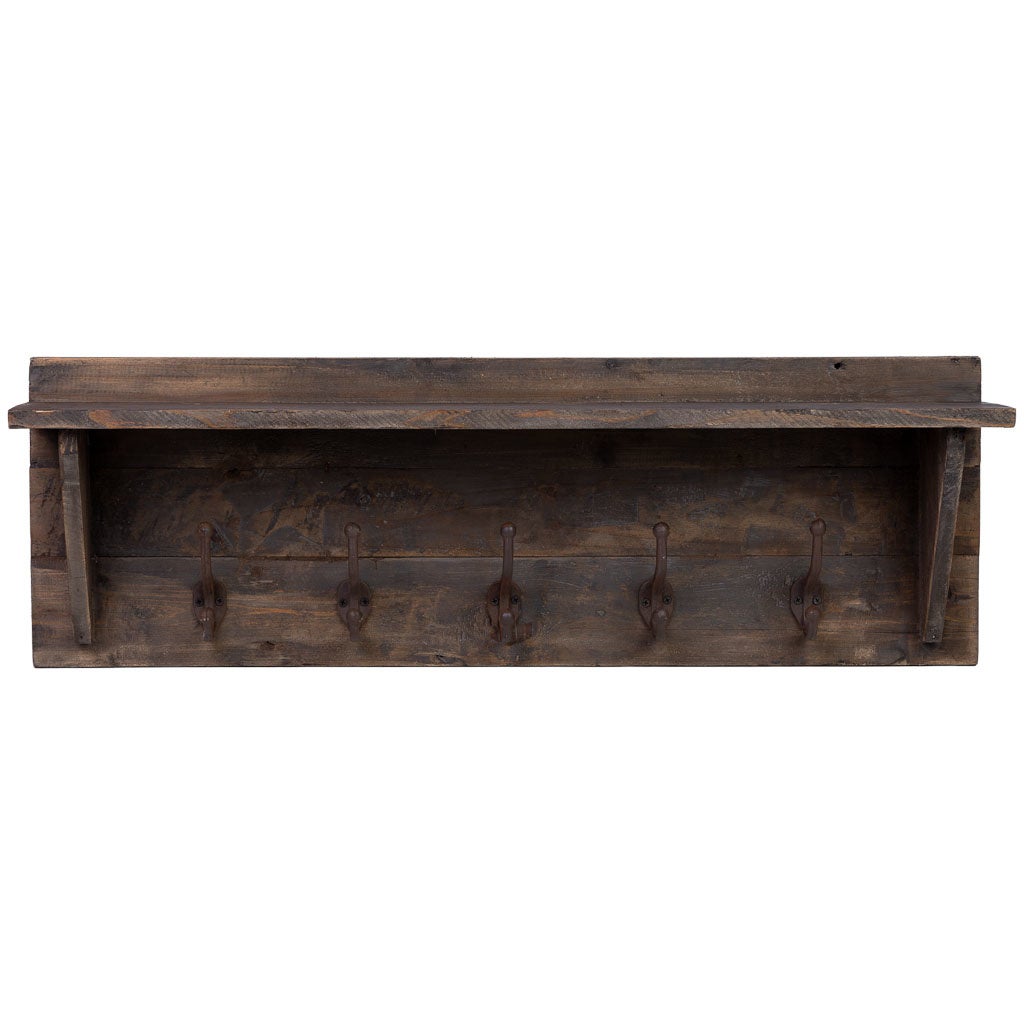 Appendiabiti da parete in legno massiccio con gancio per