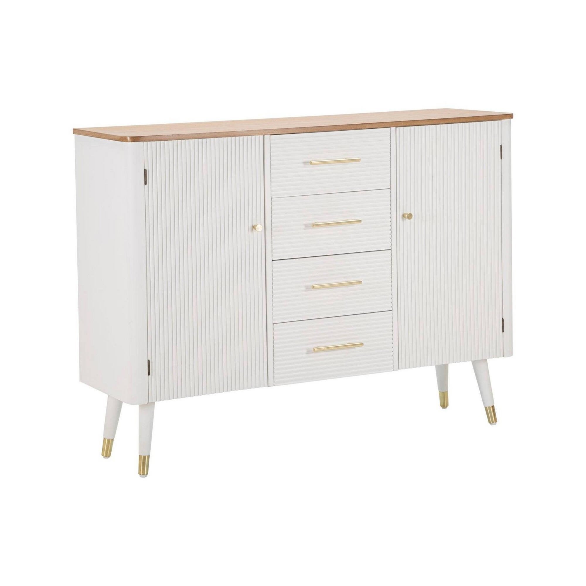 Credenza Tokyo, Buffet Da Soggiorno, Madia Da Salotto, Dispensa Da Cucina Made In Italy 100x40h110 Cm Bianco Lucido E Antracite 92415180 - 3