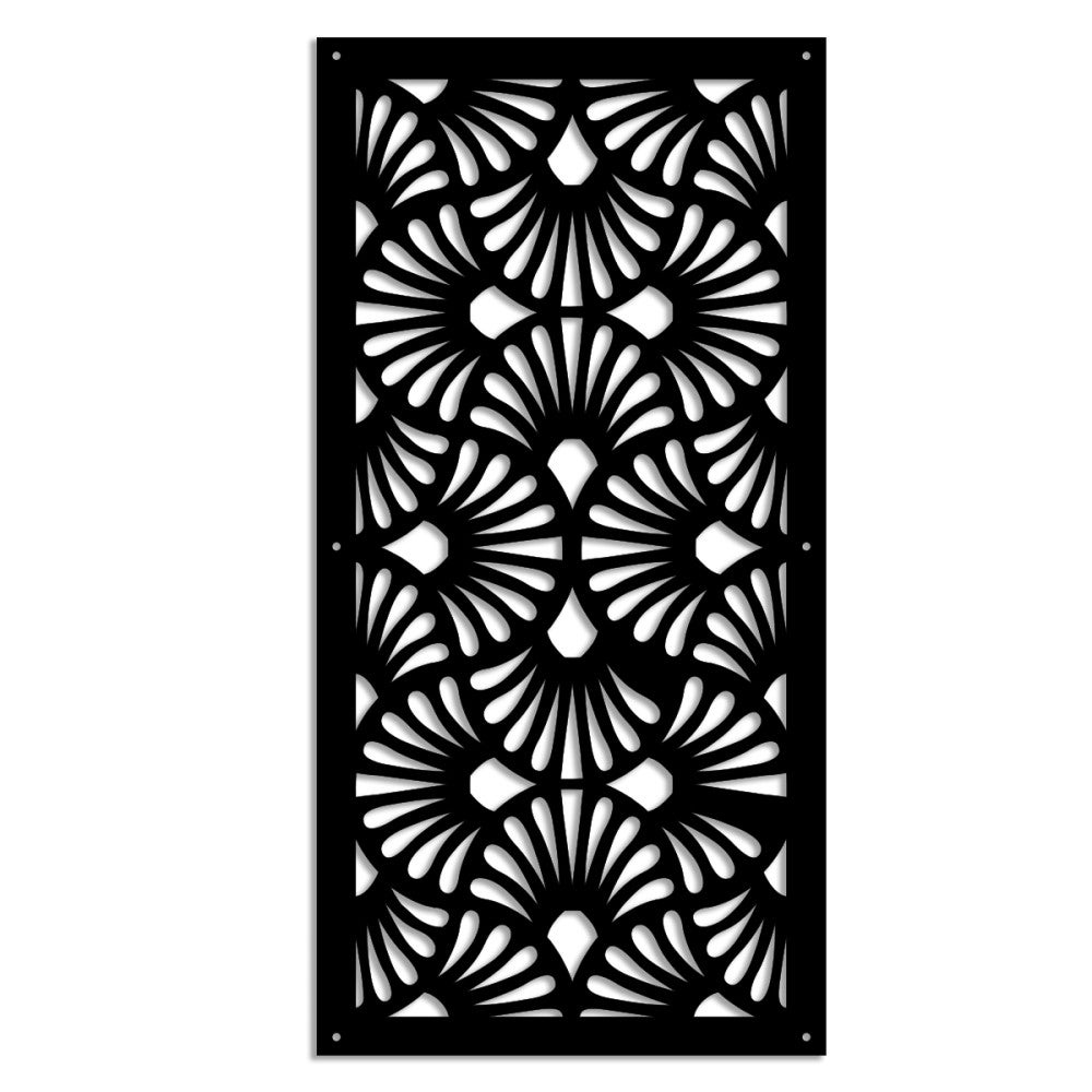 EVENTAILS - Panel perforowany z PVC - Osłona przeciwsłoneczna - Rozmiar 47x94 cm - Grubość 1 cm - Kolor CZARNY