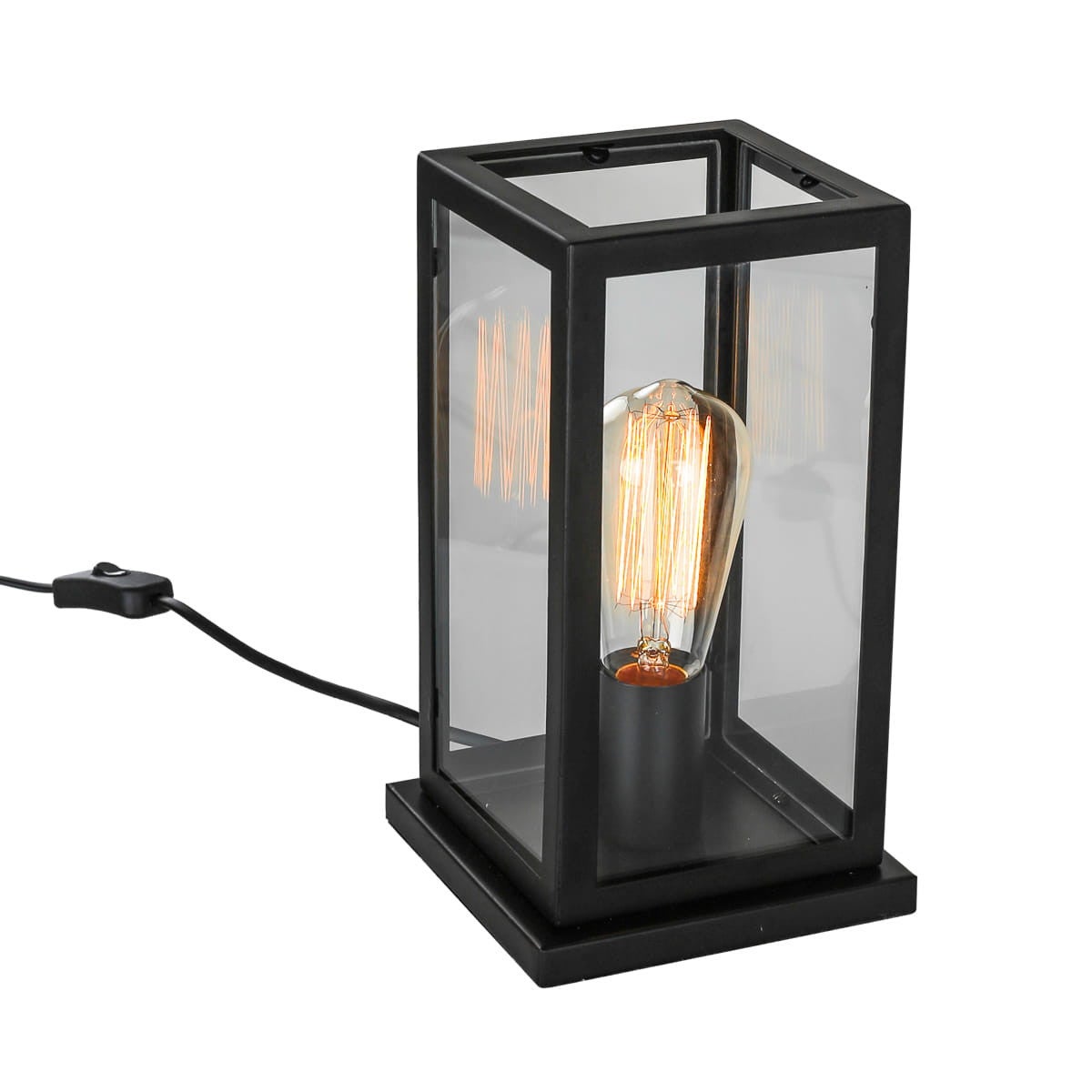 Lampka stołowa Italux Laverno industrialna czarna MT-202621-1-B