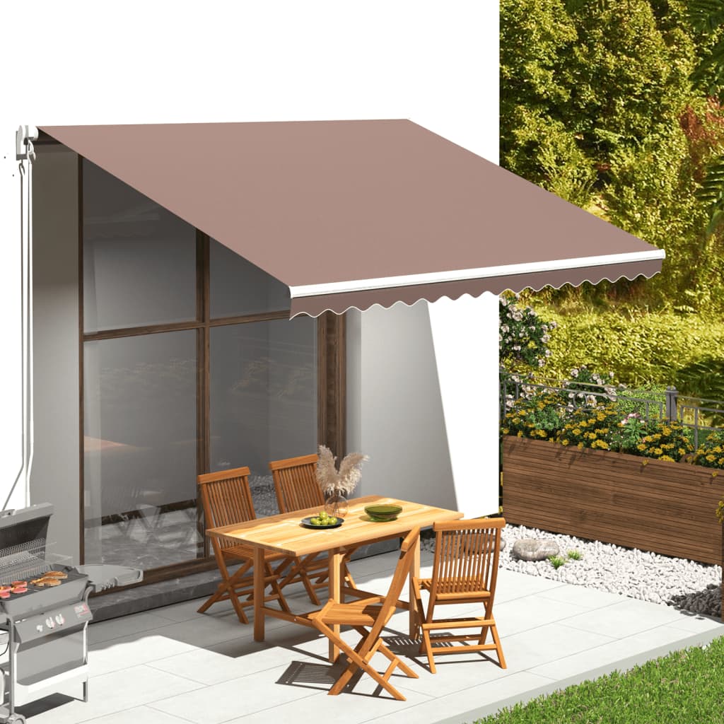 Tela de repuesto para toldo, marrón, 4x3 m