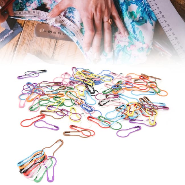100 pezzi Spille di sicurezza colorate con scatola di immagazzinaggio 100 pezzi Spille di sicurezza colorate con scatola di immagazzinaggio
