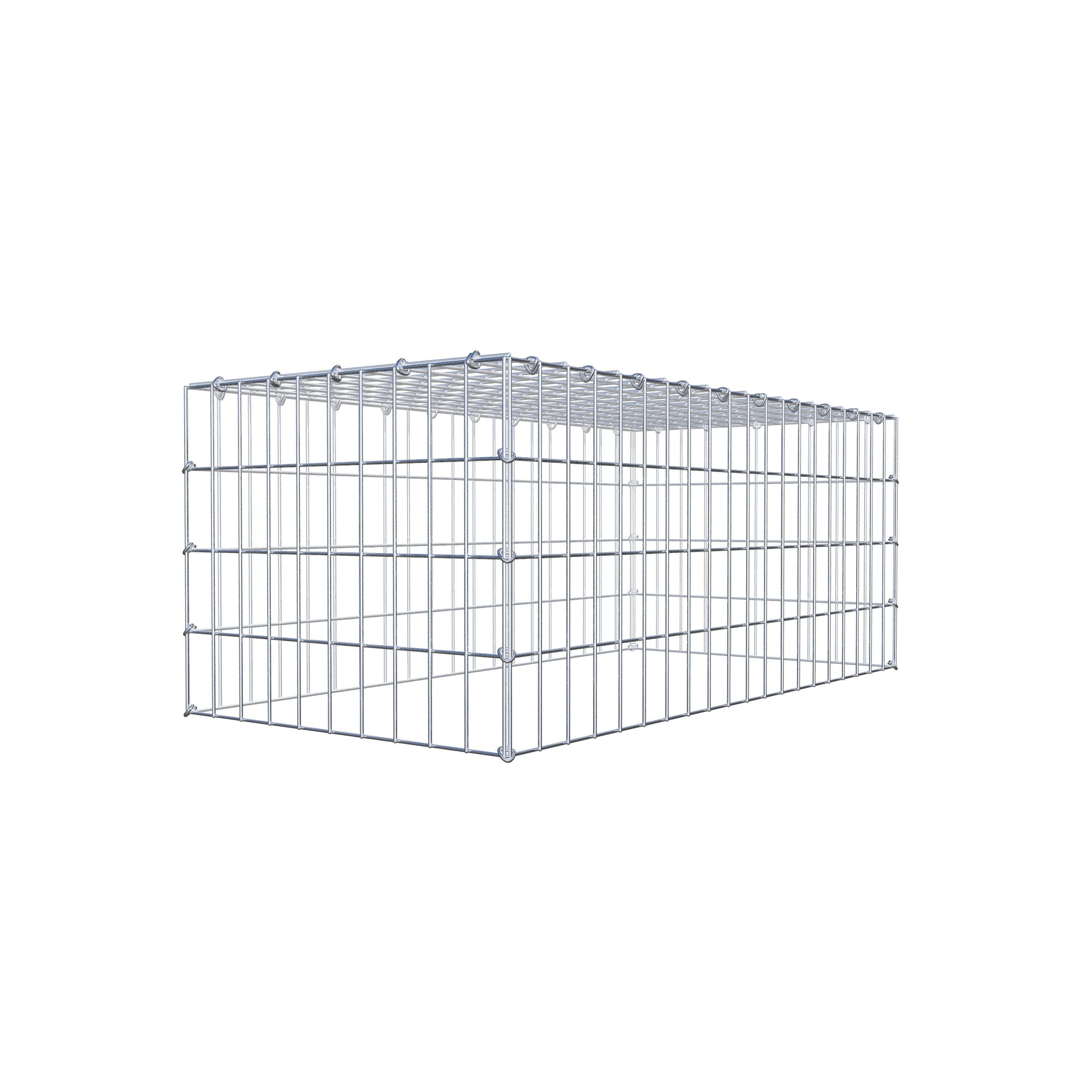 Gavión para apilar en acero galvanizado 100x40x50cm (LxAxP), malla 5 x 10cm, Anillo en C, sin rejilla inferior - 6