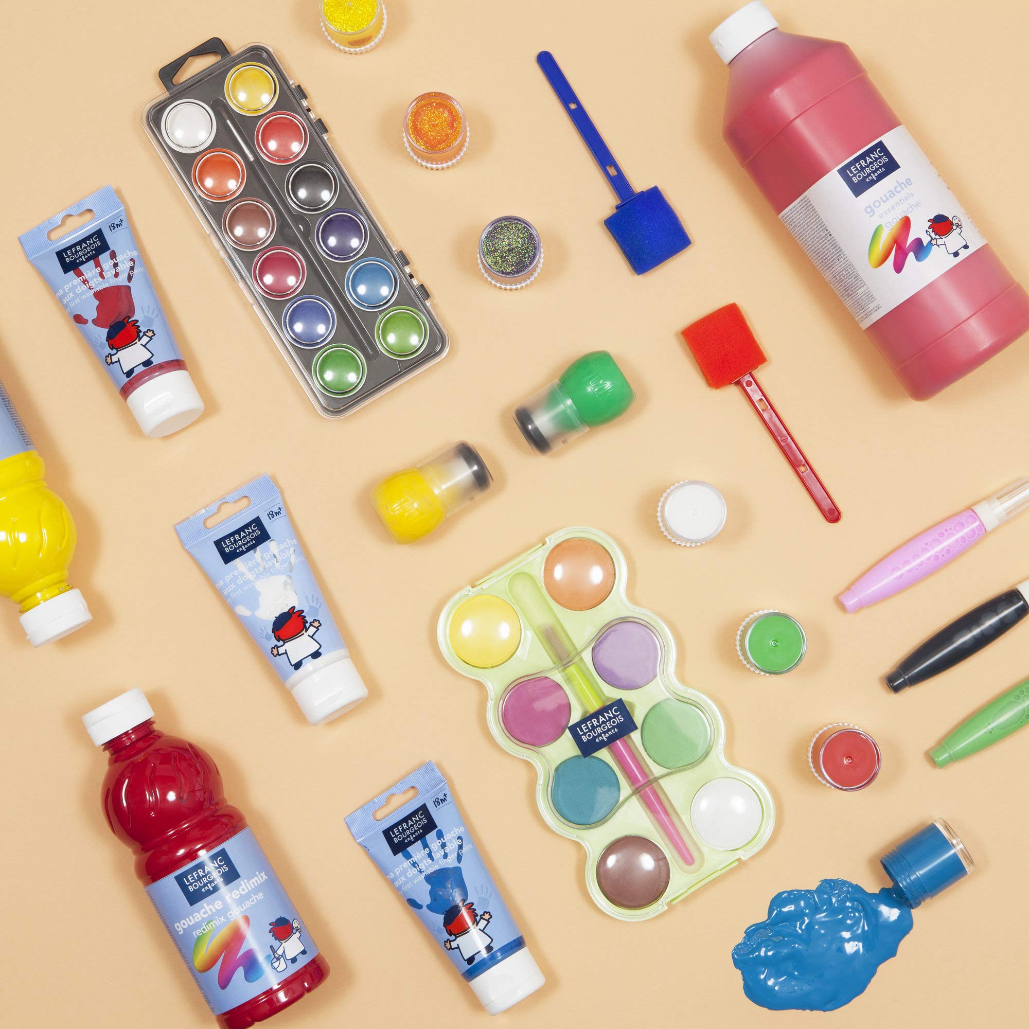 Lefranc Bourgeois 188031 - Guazzo, Blu (Oltremare), 1 L, 1 Pezzo - 4