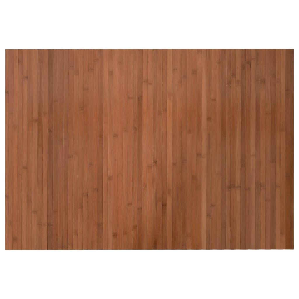 Tapis rectangulaire marron 70x100 bambou - 2