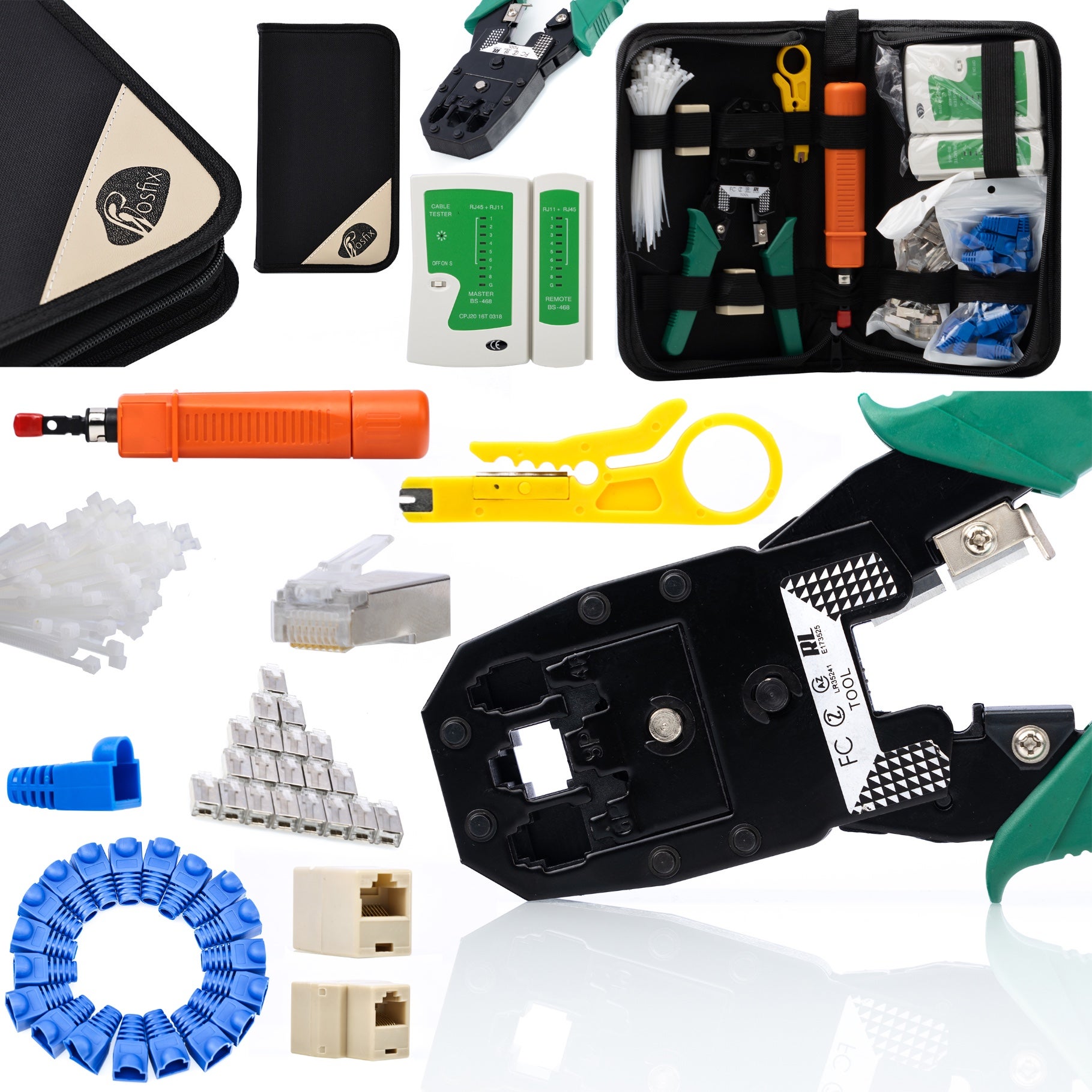 Set Outils Réseau RJ45 10-en-1 – 146 Pièces | Testeur RJ45 RJ11 | Pince ...
