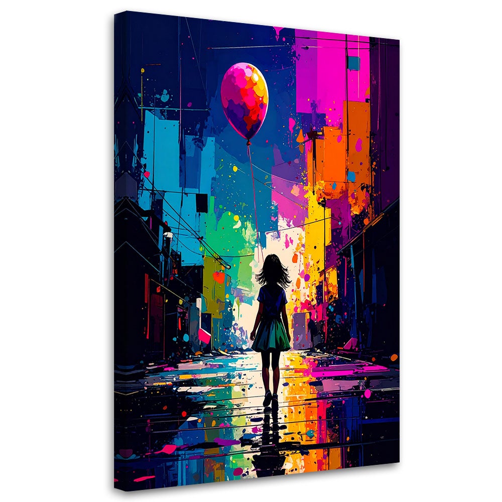 Obraz dla dzieci, Dziewczynka z Balonikiem Street Art 40x60