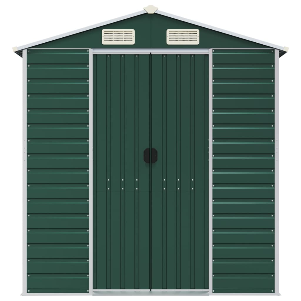Maison Exclusive - Abri de jardin vert 191x300x198 cm acier galvanisé - 4