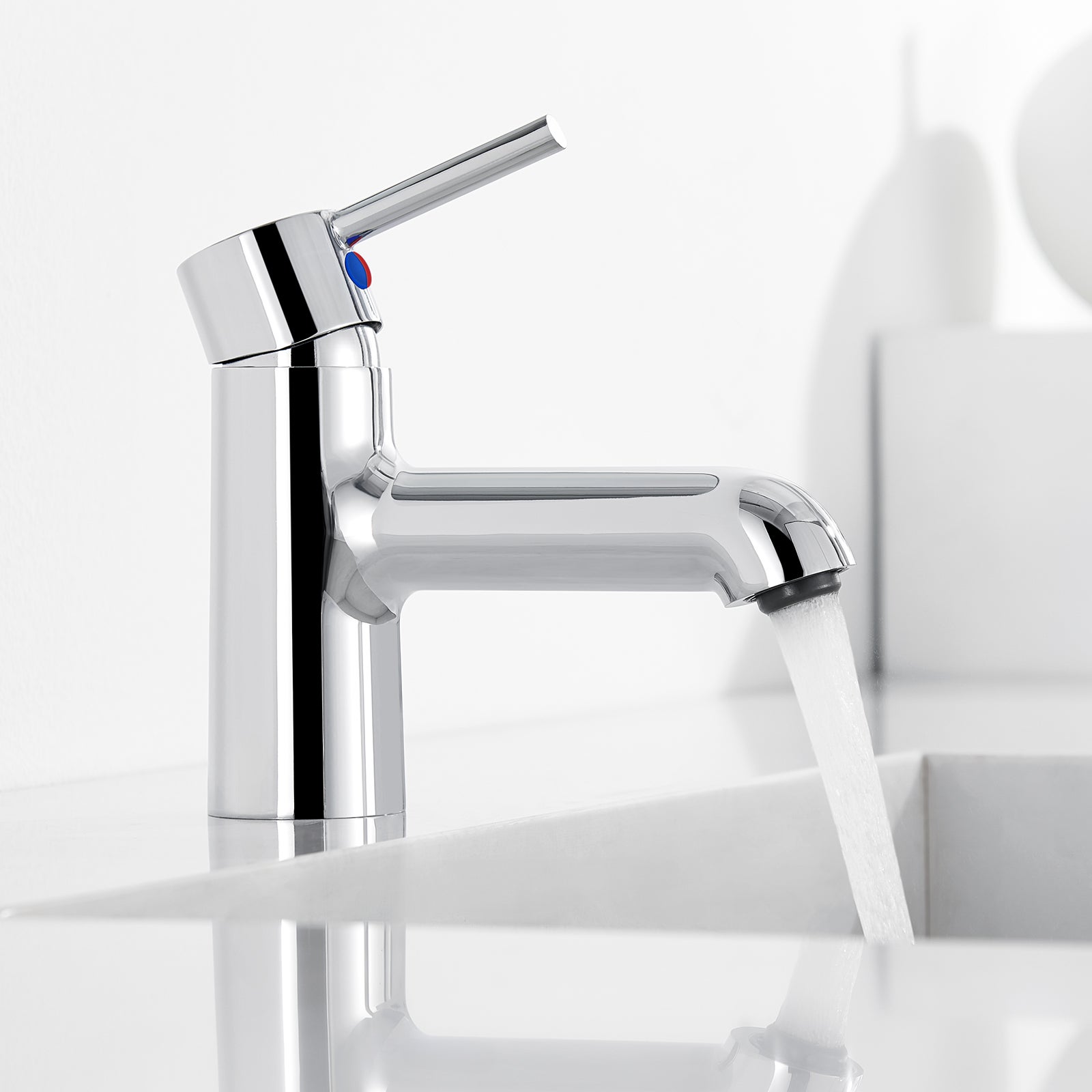 DETBOM Robinet de salle de bain avec douchette extractible, robinet de
