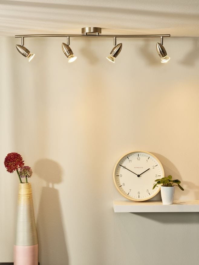 Spot plafond CARO-LED - Chrome Dépoli - 4xGU10 (MR16) - Lucide - 3