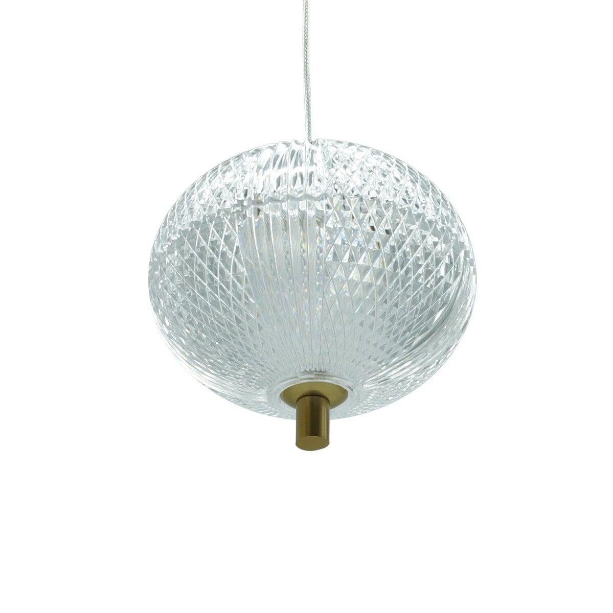 Lampa wisząca Amerilla złoto-przezroczysta LED 15W 4000K 1500lm wym: 120 x 15 x 15 cm akryl IdeaLED