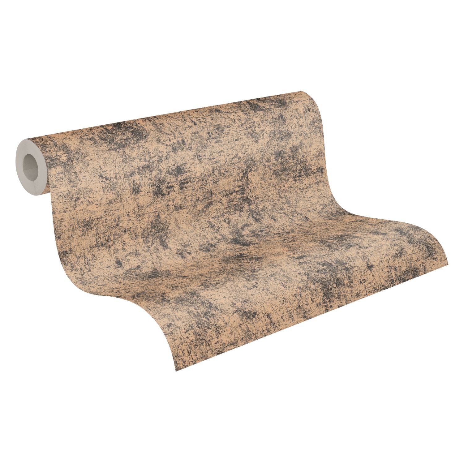 Tapeta metalowe talerze beżowym,czarnym,metalicznymIbrązowym - 53 cm x 10.05 m - LIVINGWALLS