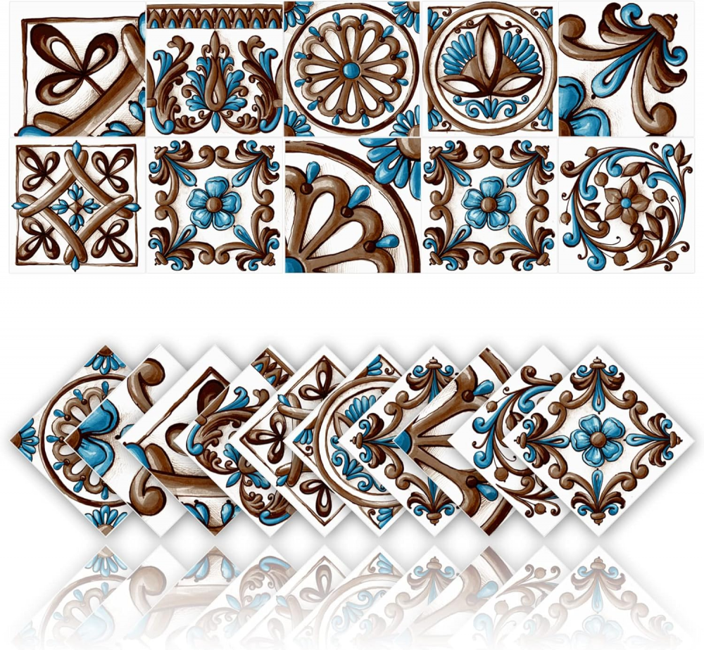 Autocollants Imperméables Pour Carrelage Mural Mosaïque 3D 30 Pièces 10x10 Cm White | Leroy Merlin