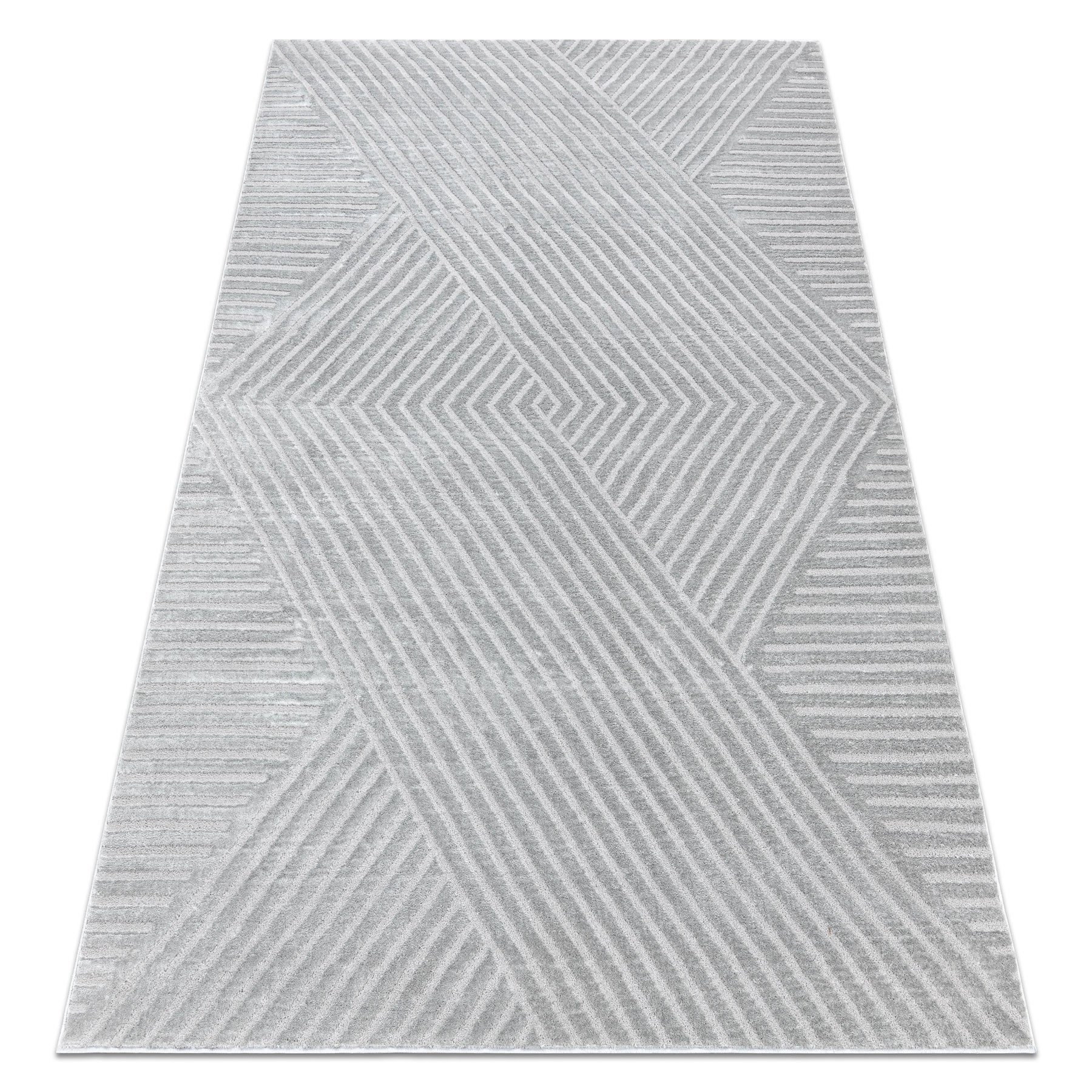 Dywan BALANCE 1503 szary - Geometryczny, strukturalny, glamour 180x270 cm