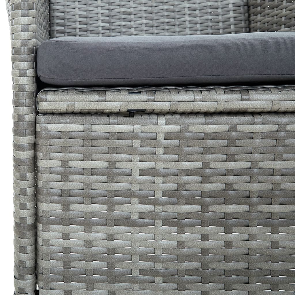 Maison Exclusive - Chaises à manger de jardin lot de 4 Résine tressée Gris - 6