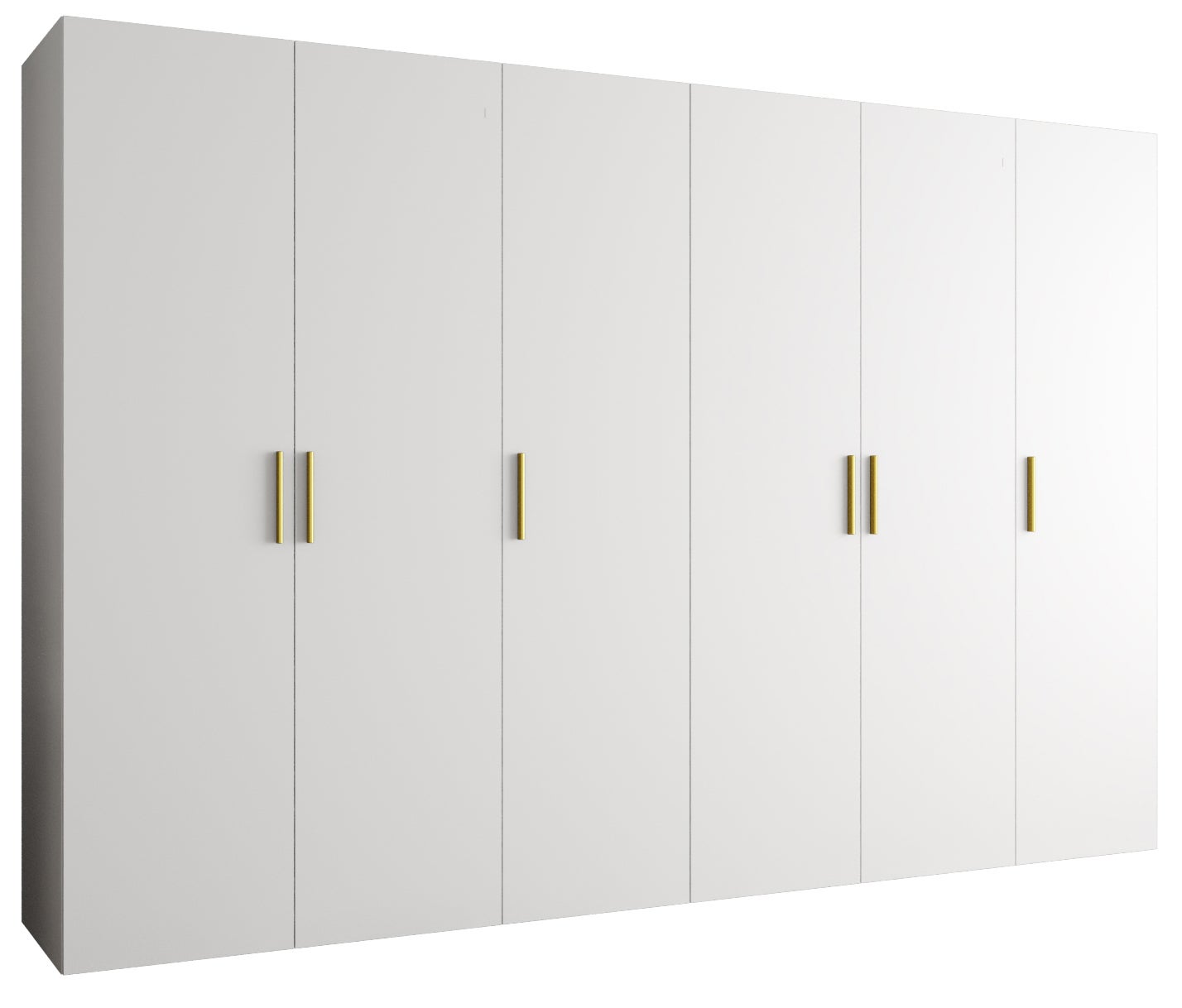 Szafa uchylna otwierana Bari 1 300 x 52 x 202 cm biały + u. złoty Abiks Meble