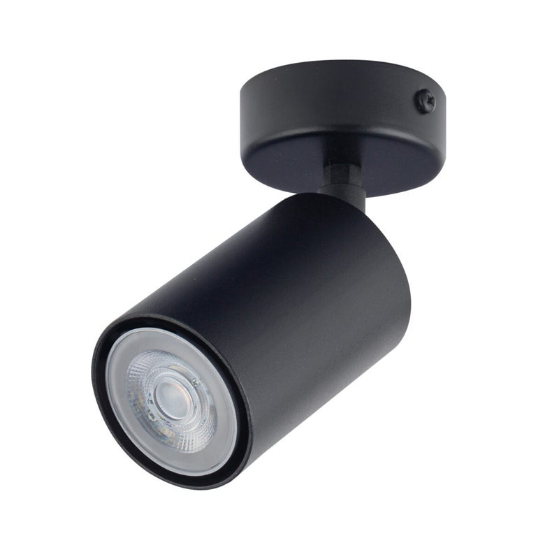 Reflektor sufitowy spot natynkowy Zoom okrągły czarny 1xGU10x25W wym: 16 x 6 x 6 cm metal SIGMA