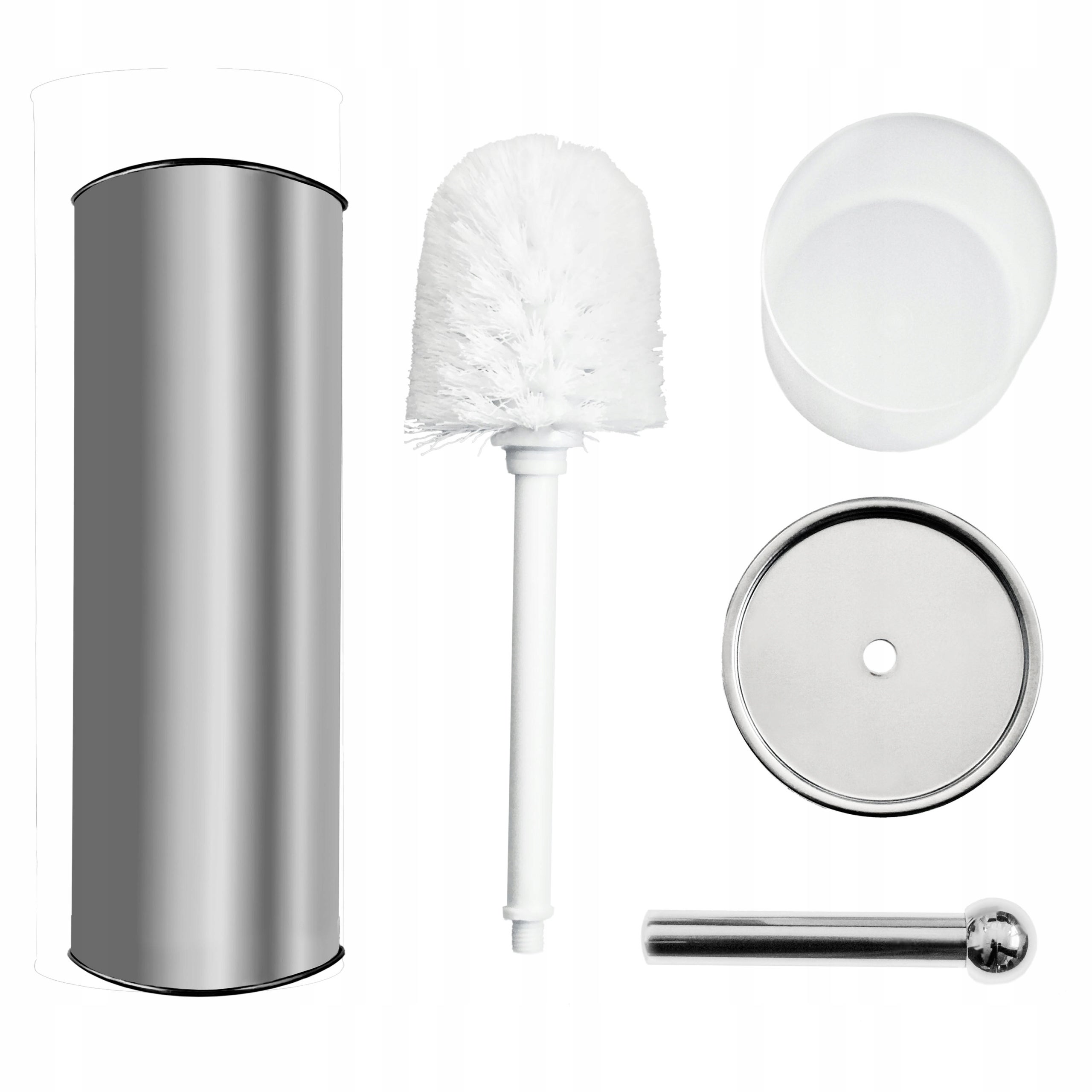 STOJAK NA PAPIER TOALETOWY + SZCZOTKA DO WC ZESTAW STABILNY STYLOWY SOLIDNY - 5
