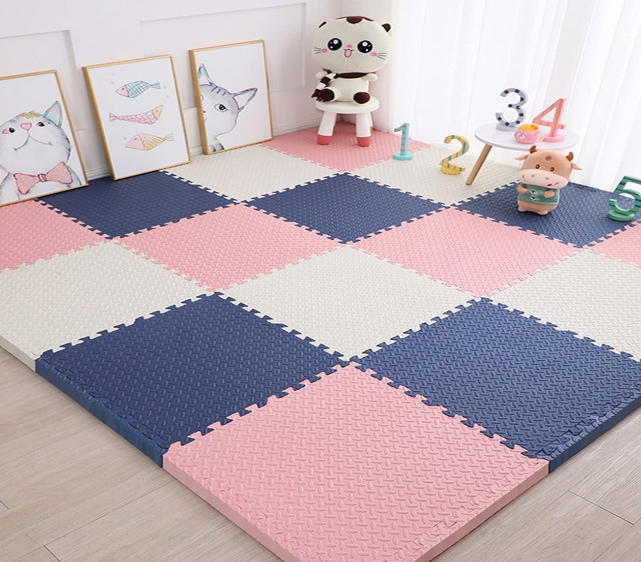 16 piezas de alfombrillas de espuma EVA para juegos de bebés y