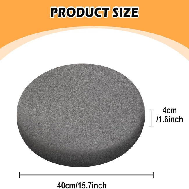 Cuscini Rotondi Per Sedie Da Cucina In Ecopelle - Imbottiti In Memory Foam Antiscivolo, Lavabili