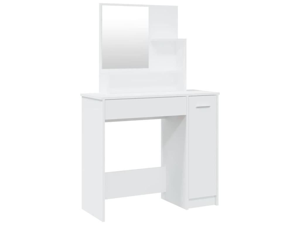 Toilette con specchio 86,5 x 35 x 136 cm bianco 02_0006309 - 5