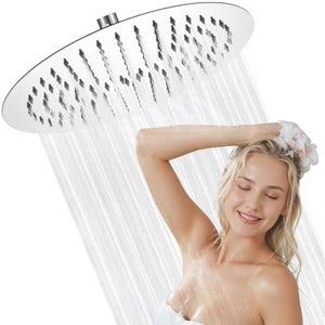 Pommeau De Douche Carré Anti-calcaire JINYOMFLY - 15cm, Haute Pression, économie D'eau, Design Universel