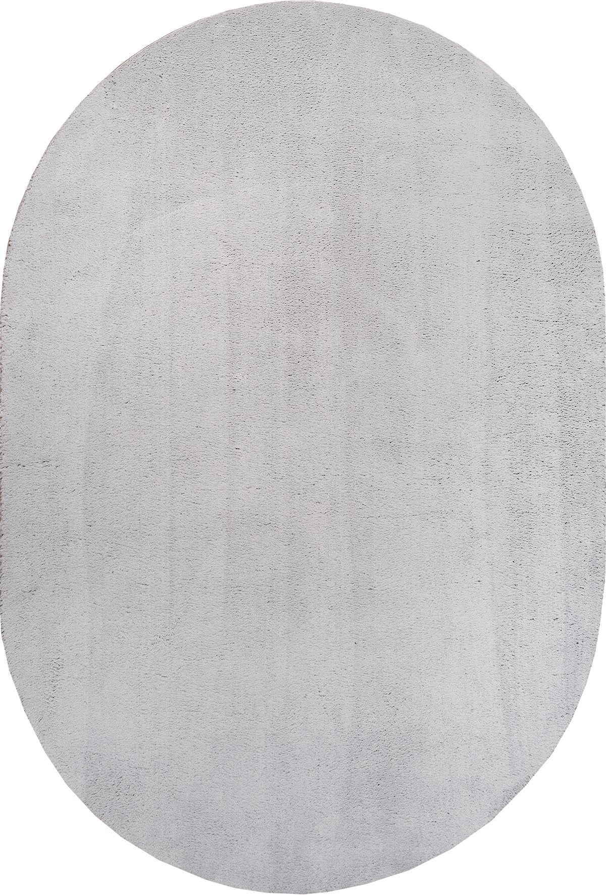 the carpet Relax tapis moelleux à poils courts, dessous antidérapant, lavable à 30 degrés, super soft, aspect fourrure, Gris, 140 x 200 oval cm - 3