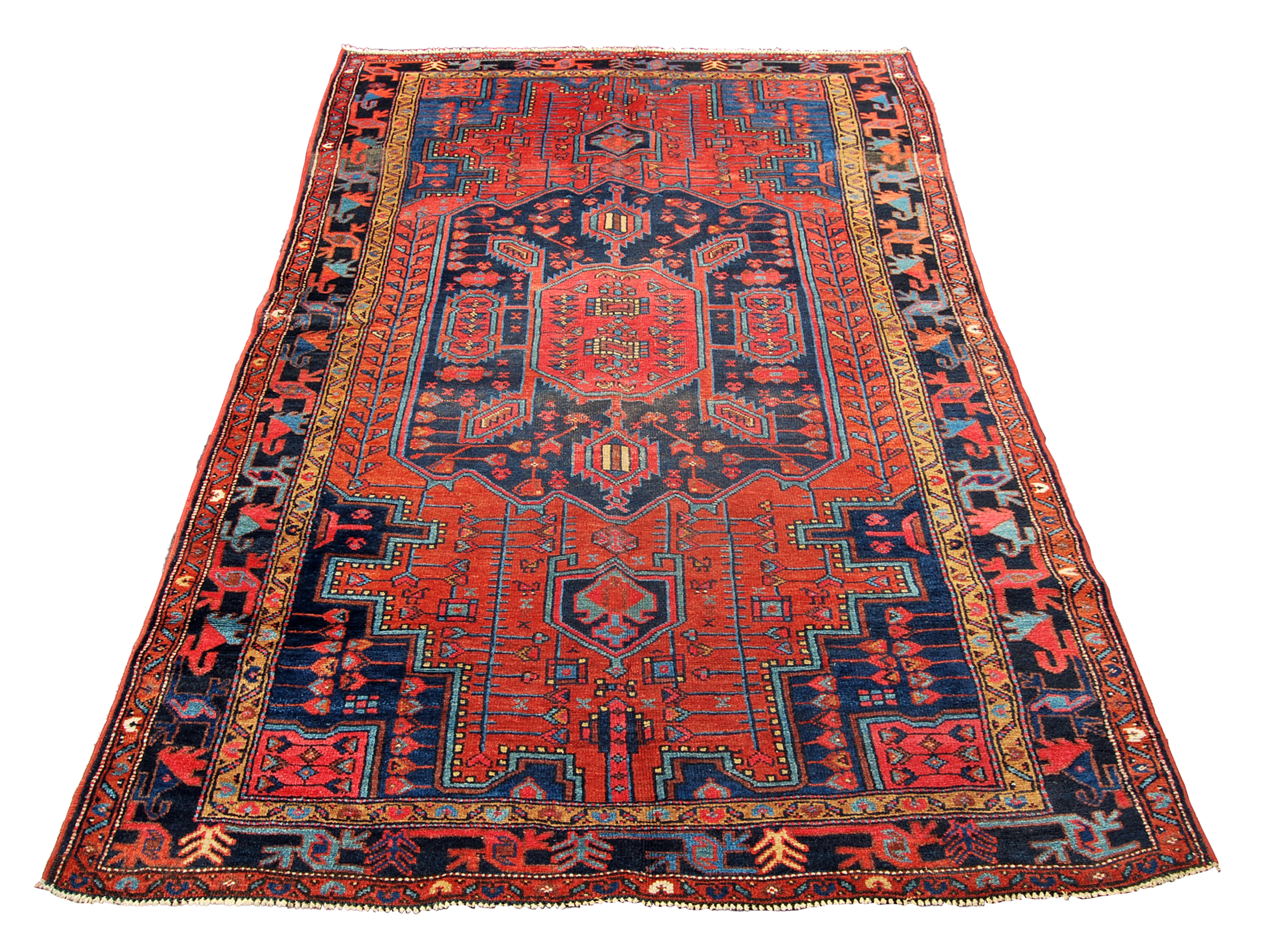 Alfombra oriental hecha a mano original, medida: 226x134 cm con certificado de autenticidad