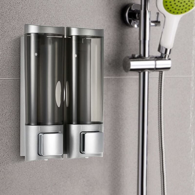 200 ml x 2 Dozownik do mydła w płynie montowany na ścianie, płyn, dozownik do płynów, żel pod prysznic, szampon