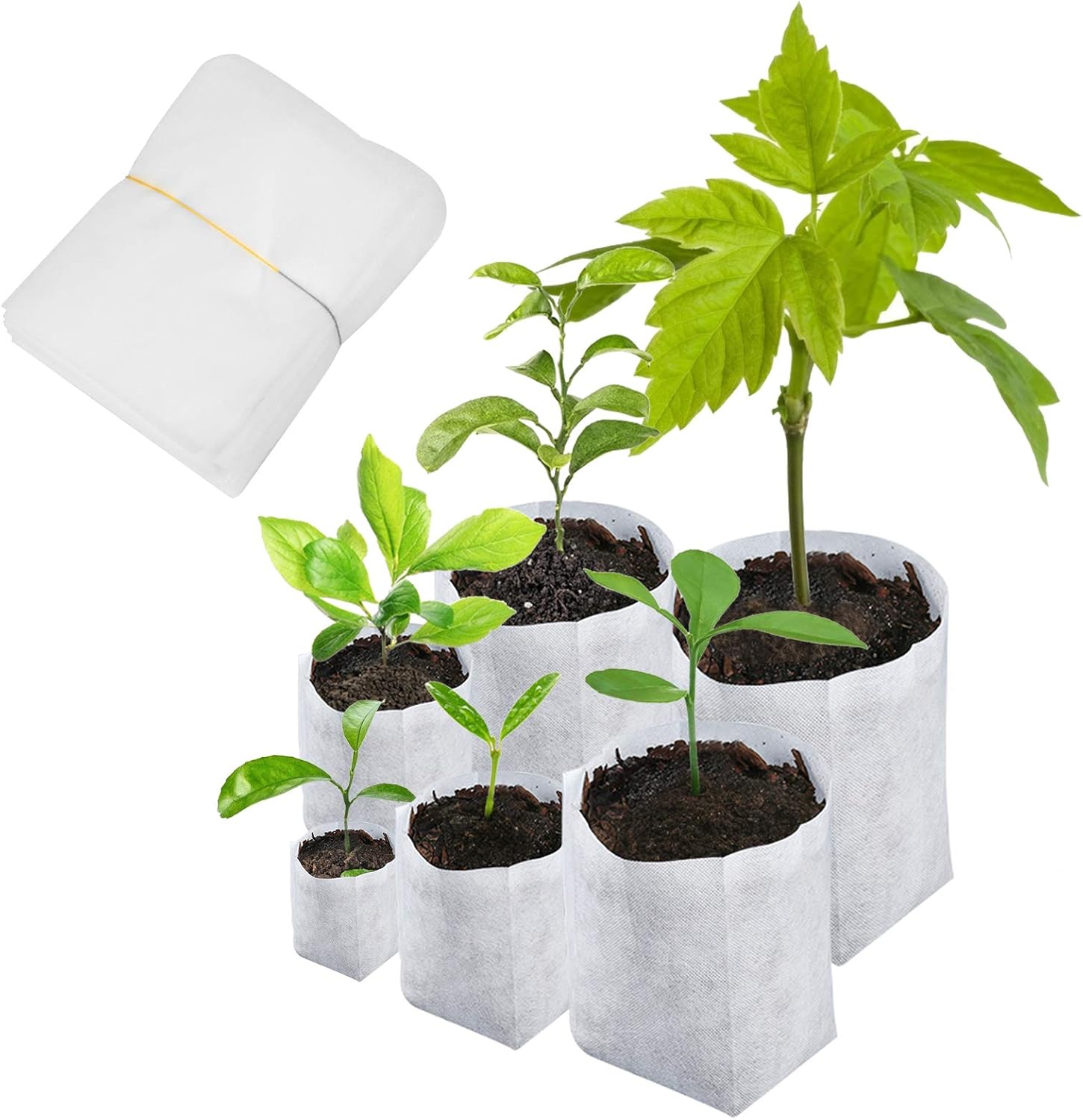 600 worków na sadzonki, 6 rozmiarów, worki z włókniny do sadzenia ziemniaków, pomidorów i roślin ogrodowych