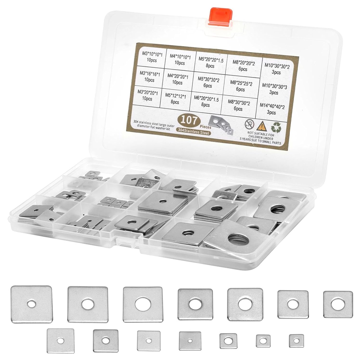 Qrity 20 Pezzi Rondelle Elastiche A Spirale, Rondella Elastica Distanziali, M3 Rondell Per Bullone/Vite, Split Lock Rondella A Molla - Foto 7