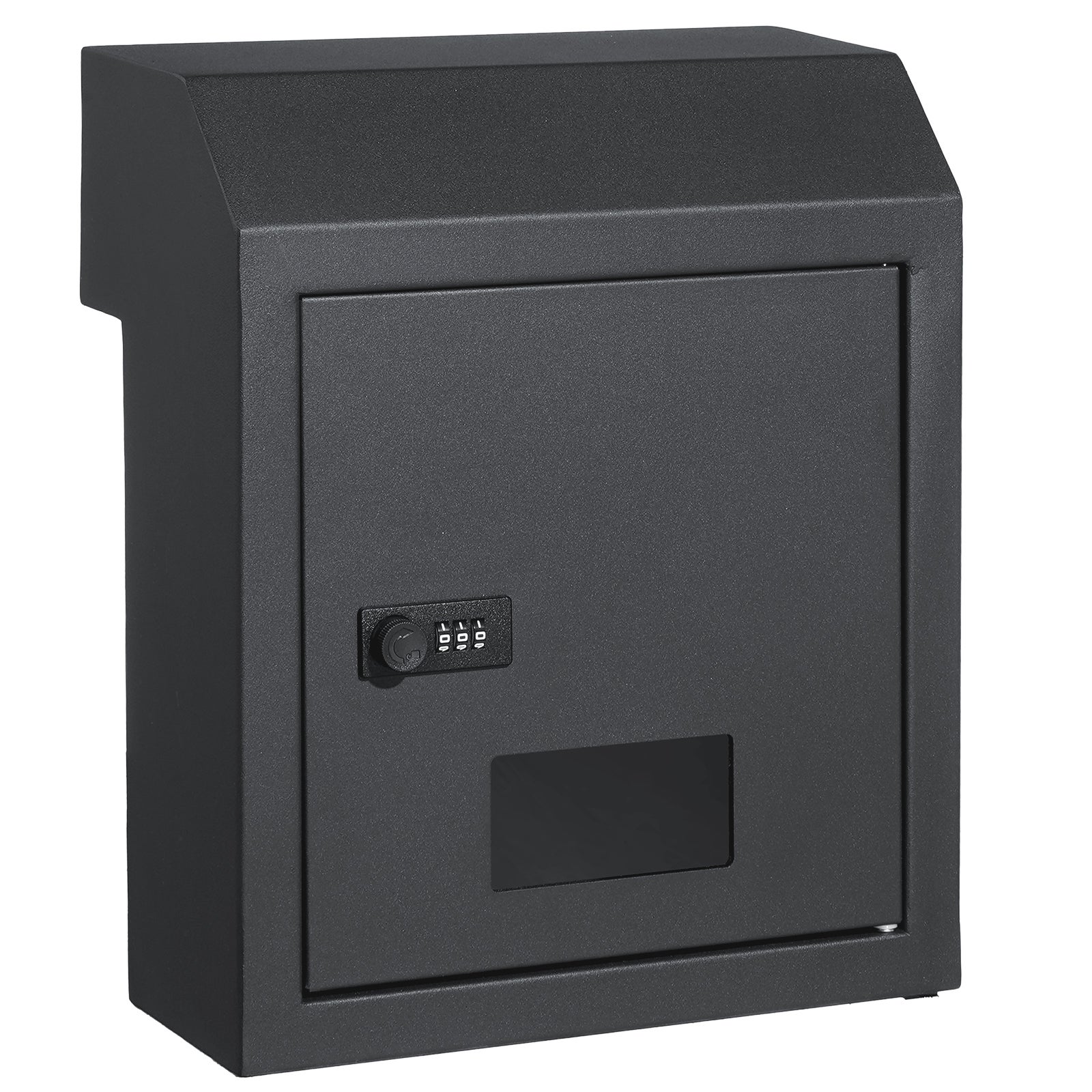 Boîte aux lettres SucceBuy Through The Door, acier, serrure à combinaison, gris foncé, design discret et sécurisé - 3