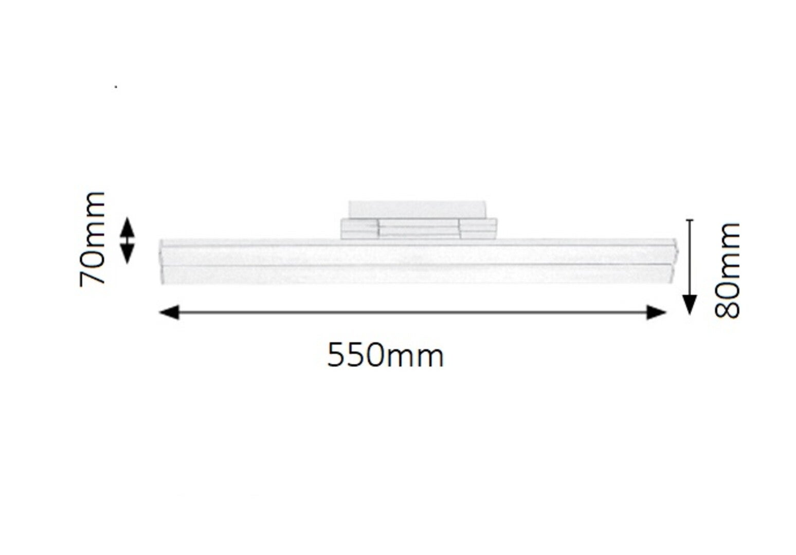 Lampa wisząca Esther LED 19.2W Ciepła biel 1600lm chromowana biała wym: 8 x 55 x 7 cm Rabalux