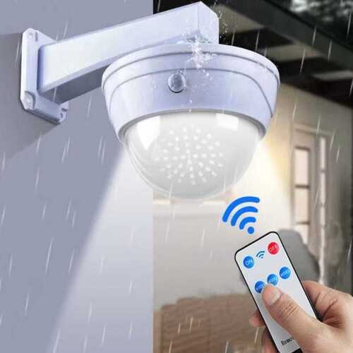Telecamera Finta Con Luce Solare A LED Retoo – Dummy CCTV Con Pannello Solare, Sensore Di Movimento, Telecomando, Resistente Alle Intemperie, Per Esterno