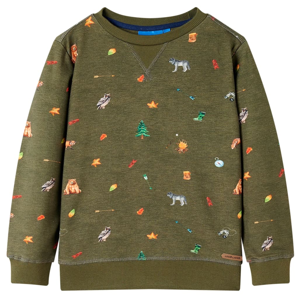 Sweatshirt pour enfants kaki 140 | Leroy Merlin