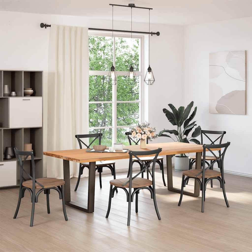 Maison Exclusive - Pieds de table à manger en forme de V, 2 pièces, acier l, 90 x (72-73,3) cm - 2