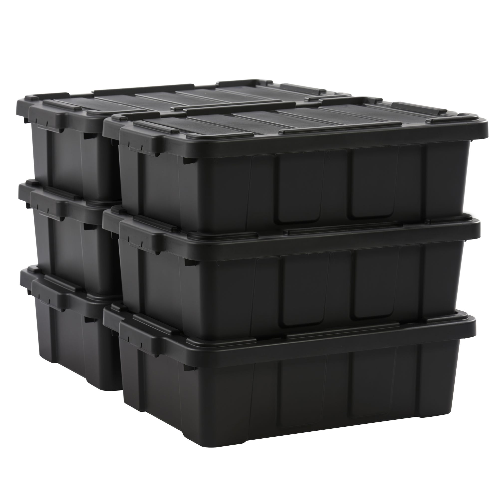 Iris Ohyama, Caisse Rangement avec Couvercle Robuste, 50L, Lot de 3 Iris Ohyama, Caisse Rangement avec Couvercle Robuste, 50L, Lot de 3
